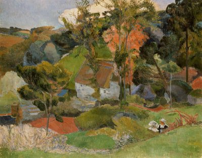 Landschap bij Pont Aven, 1888 door Paul Gauguin